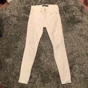 EXPRESS MID RIDE WHITE JEAN LEGGING